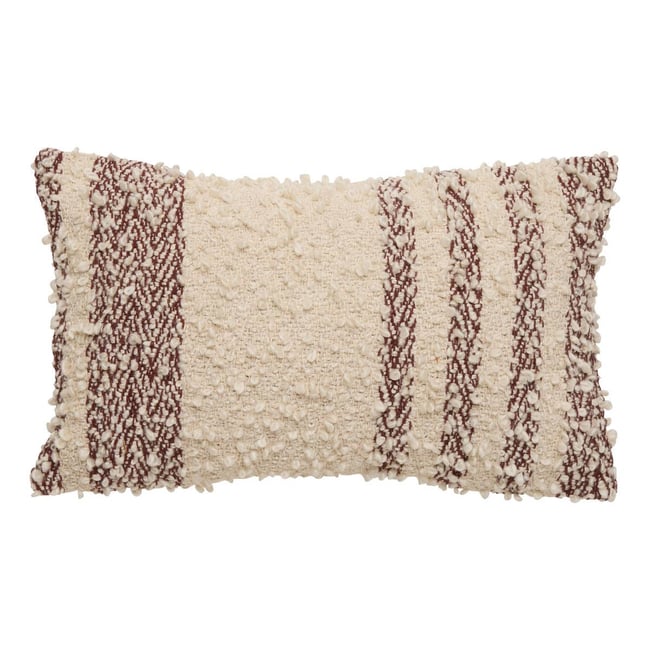 Coussin rectangulaire BERYL marron tonka <span itemprop=