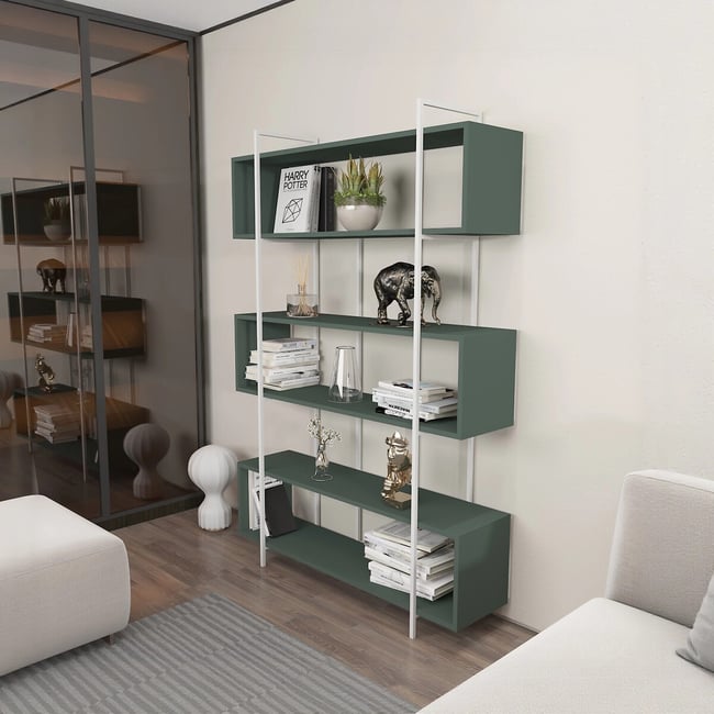 Полка для книг, Bruti / Брути зеленый + белый SO'HOME