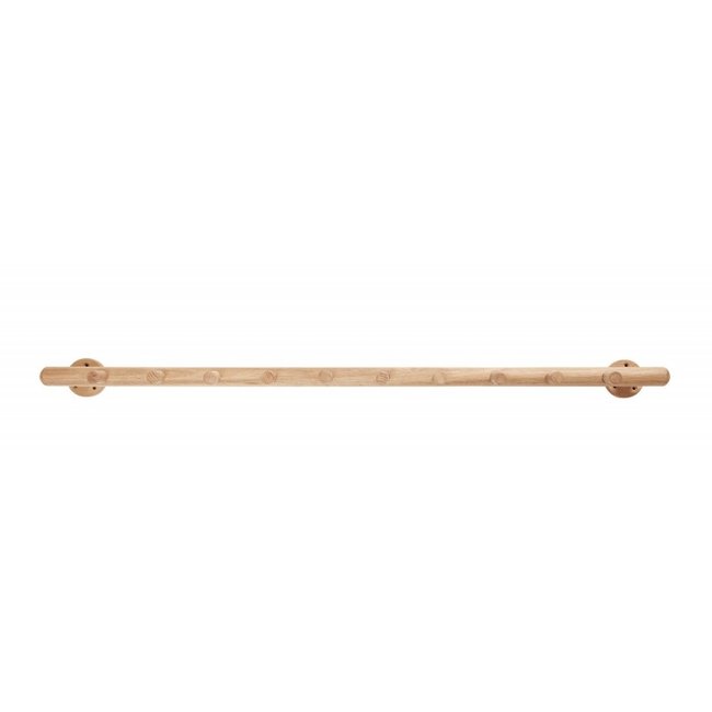 Portemanteau mural scandinave bois10 patères Couleur bois clair <span itemprop=