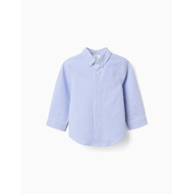 Chemise Oxford à Rayures bleu clair <span itemprop=
