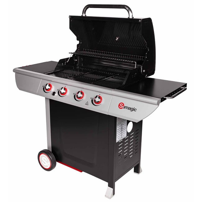 Barbecue au gaz, 4 brûleurs, Manhattan 400GP, MANHATTAN 400GPI noir <span itemprop=