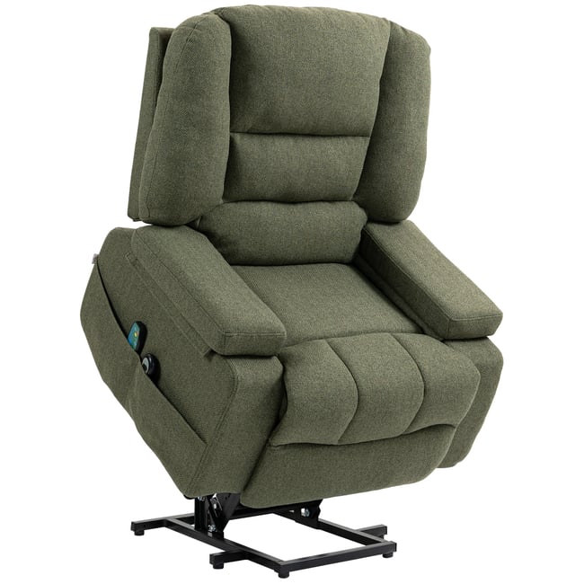 Fauteuil releveur multifonctionnel Lin Couleur vert <span itemprop=