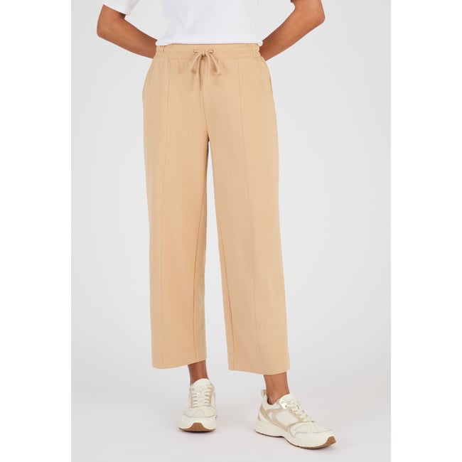 Pantalon 7/8ème en molleton marron sable <span itemprop=
