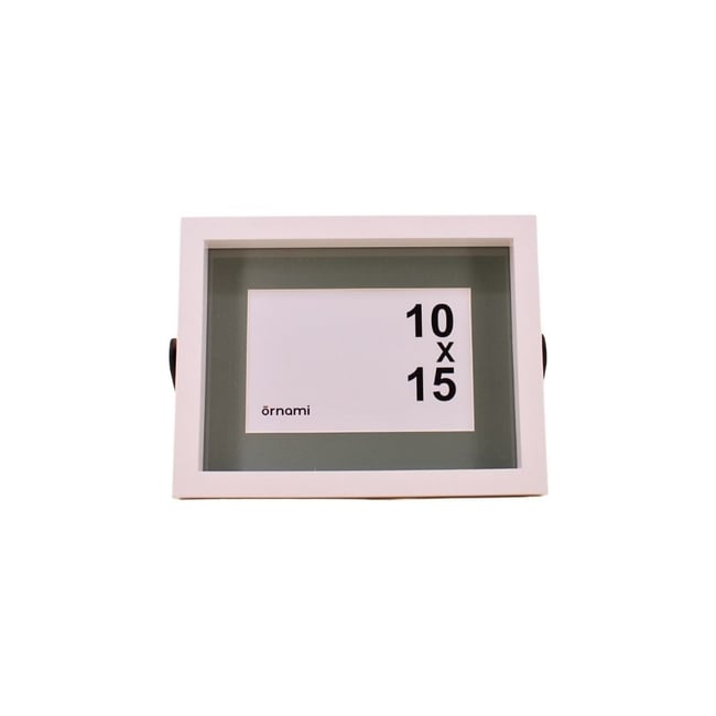 Cadre photo pied métal 10x15cm Couleur blanc <span itemprop=