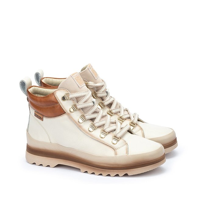 Baskets cuir Vigo blanc <span itemprop=