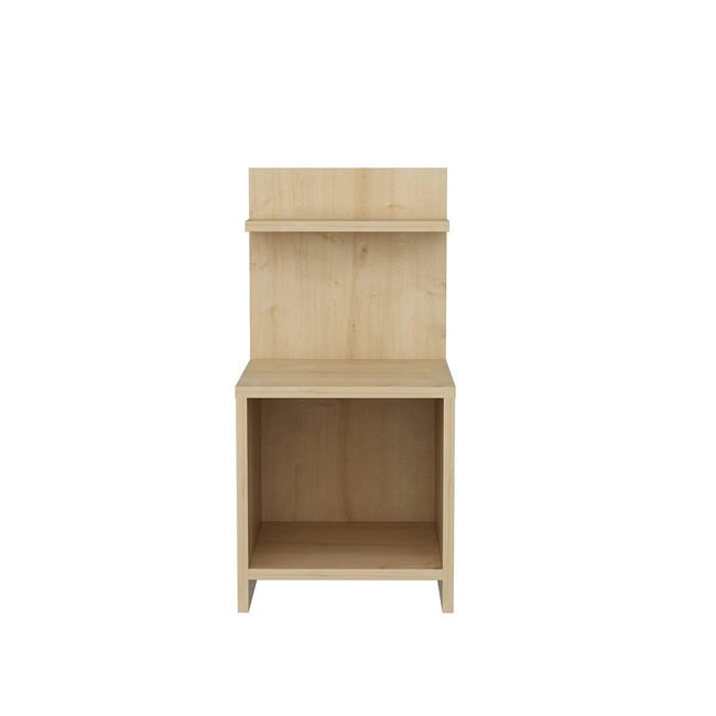 Table de chevet  avec 1 niche décor bois chêne H72 cm - ULLMAN Couleur v002237 <span itemprop=