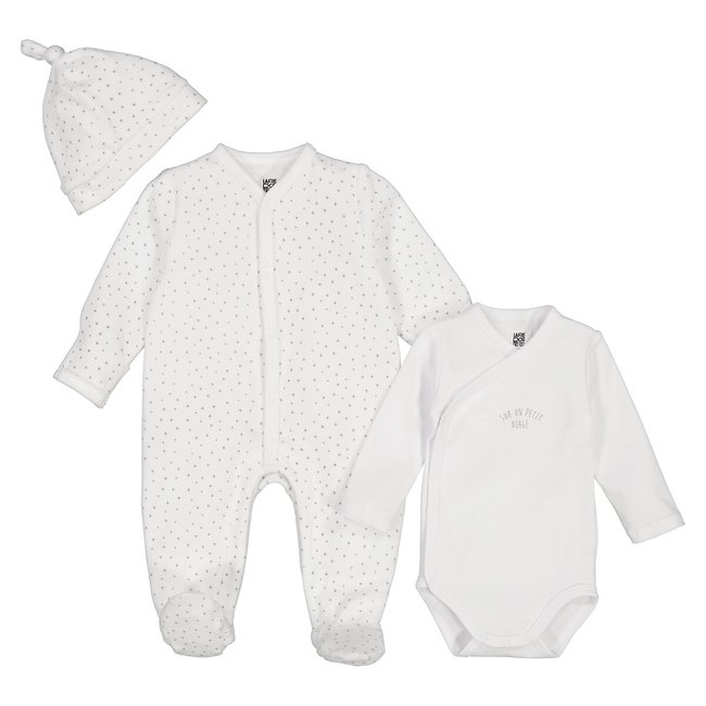 Kit naissance 3 pièces, imprimé croix imprimé LA REDOUTE COLLECTIONS