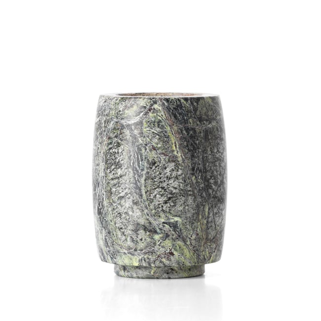 Bougeoir en marbre BIDASAR Couleur vert grisé <span itemprop=