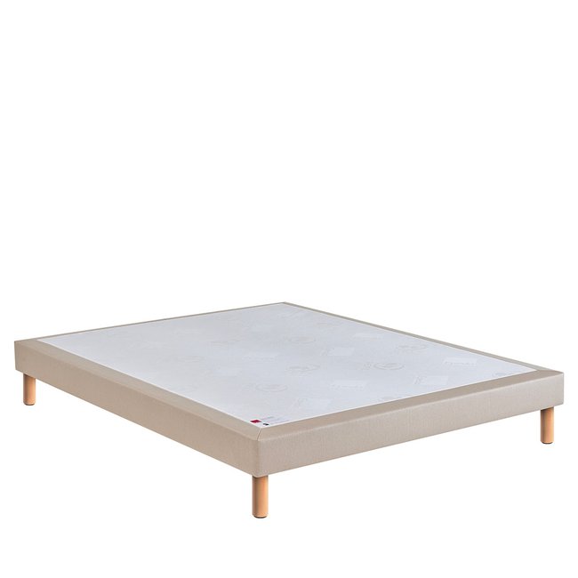 Sommier tapissier 140x190cm- MÉDIUM EGÉRIE Couleur beige <span itemprop=