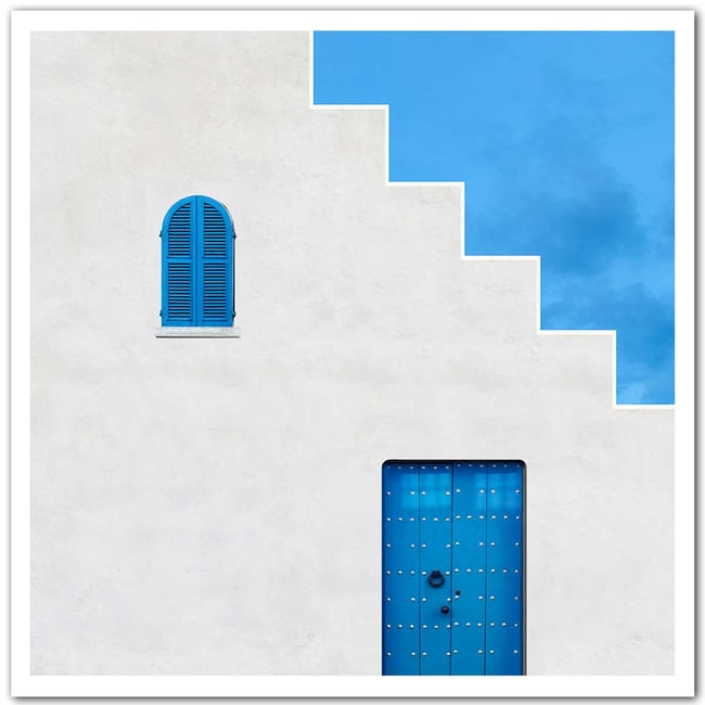 Poster bleu grec - HEXOA