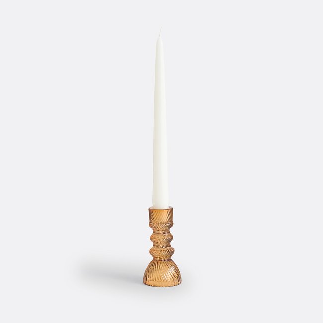 Candelabro de cristal, al. 11 cm, Carsa ámbar <span itemprop=