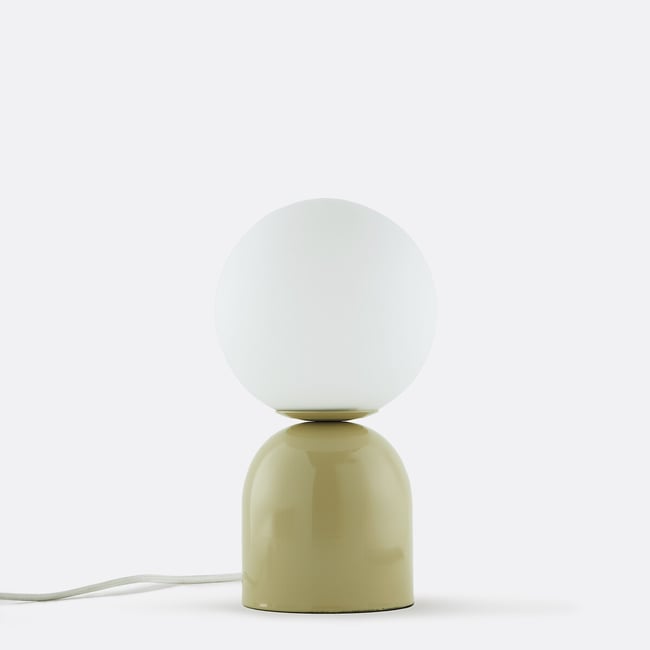 Sila Steel and Opal Glass Table Lamp, sage green, LA REDOUTE INTERIEURS