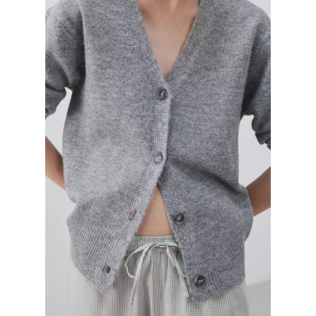 Cardigan maille col V - MANGO