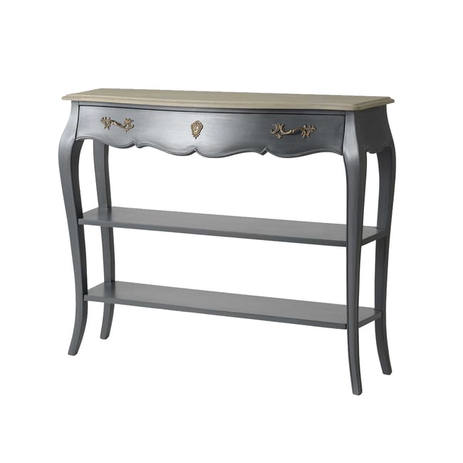Console Murano Céleste 1 Tiroir + Étagères Couleur v002229 <span itemprop=