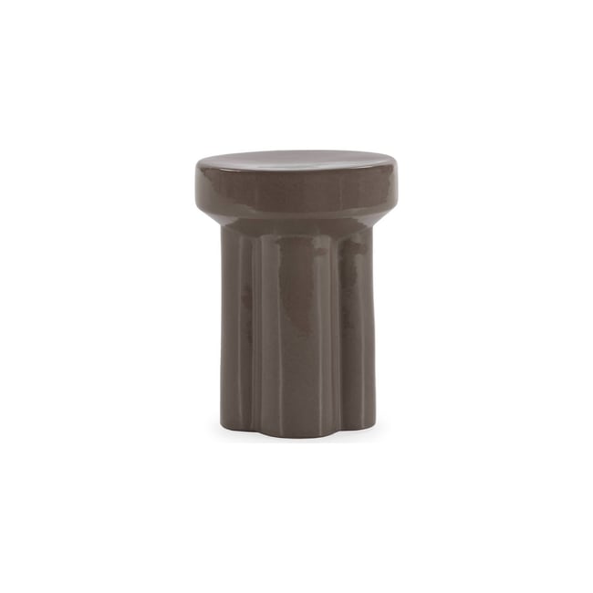 Tabouret en céramique sculptural Couleur brun <span itemprop=