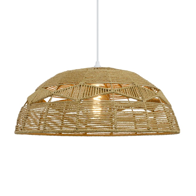 Suspension en corde en papier, LORANE Couleur naturel <span itemprop=