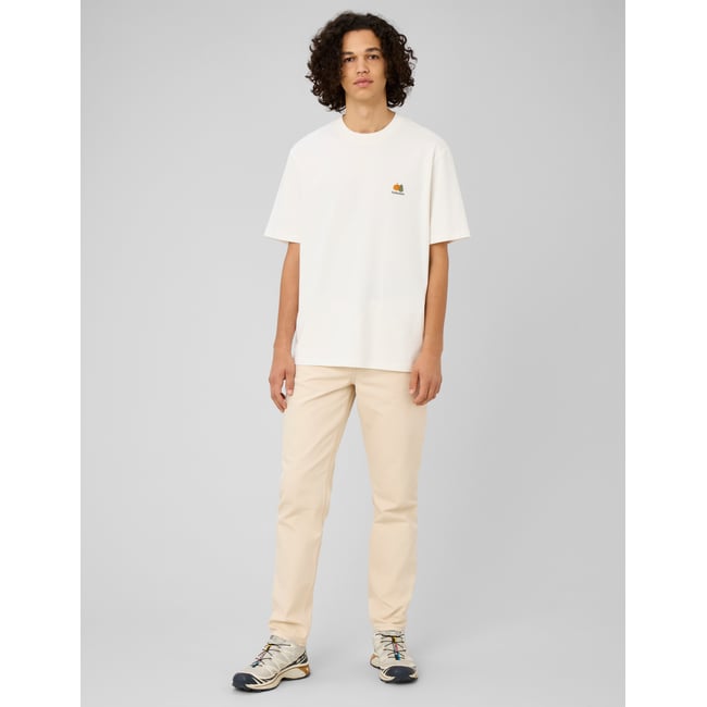 Jean 5 poches relaxed blanc cassé <span itemprop=