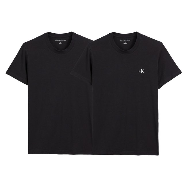 Lote de 2 camisetas de cuello redondo con logo en el pecho - CALVIN KLEIN JEANS