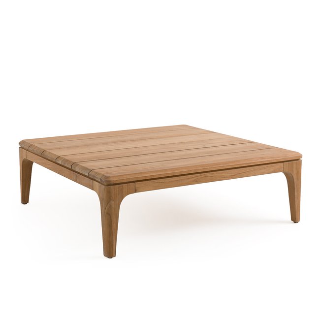 Mesa de centro cuadrada de jardín en teca, Cordano arena <span itemprop=
