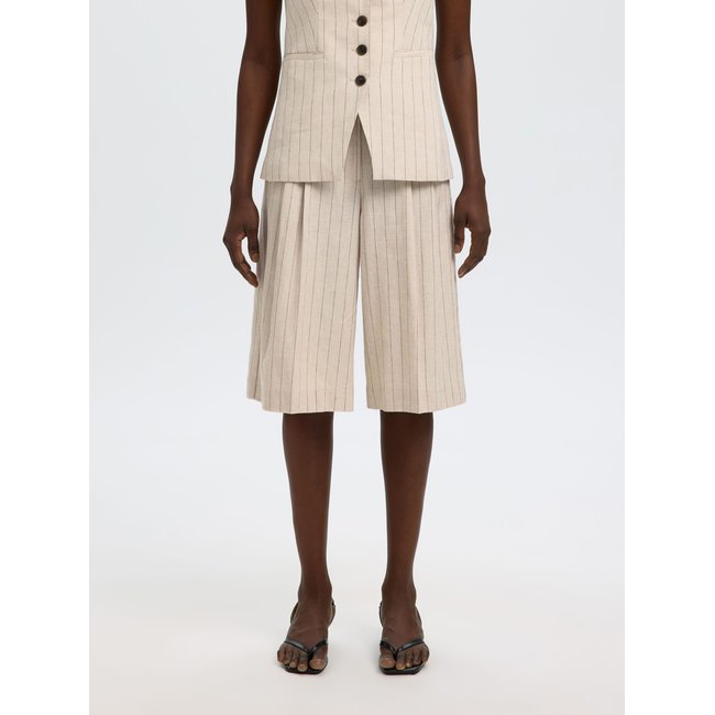 Bermuda Mélange de lin white pepper <span itemprop=