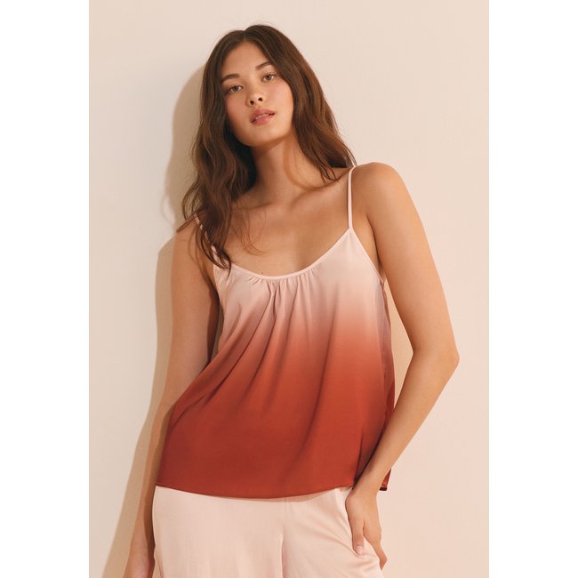 Top sans manches satiné RITA IMP imp fd brique <span itemprop=