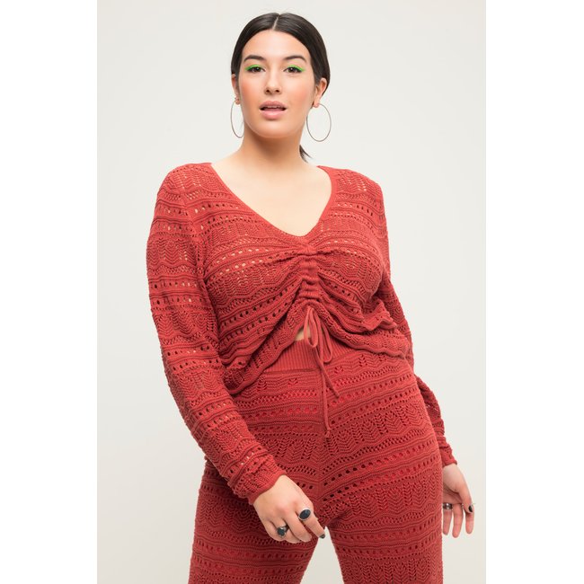 Pull ajouré coupe Loose Fit avec ruban à - STUDIO UNTOLD