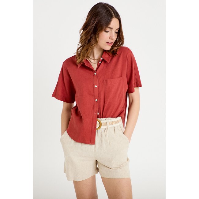 Short avec ceinture amovible beige <span itemprop=