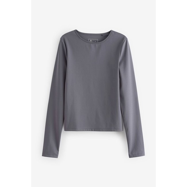 Haut active à manches longues gris anthracite <span itemprop=