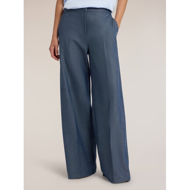 Pantalon palazzo bleu <span itemprop=