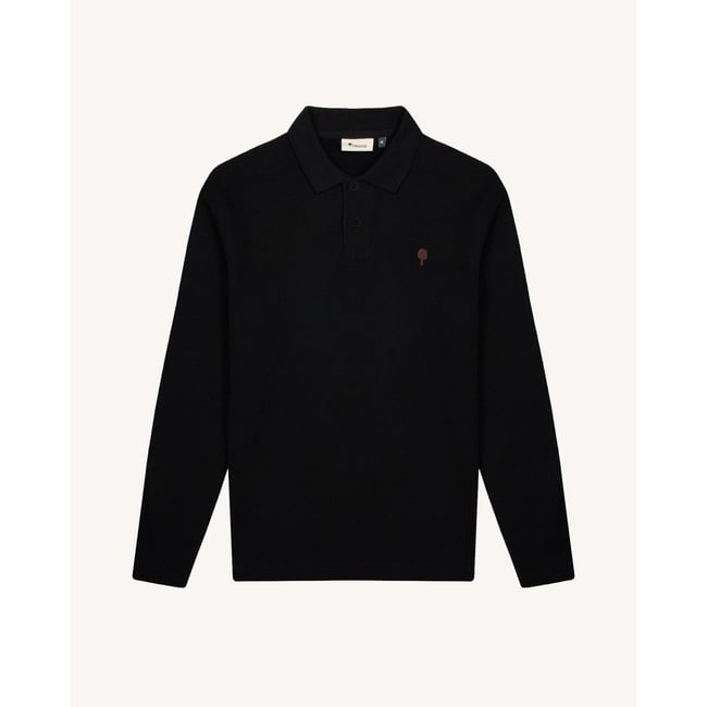 Polo en maille noir <span itemprop=