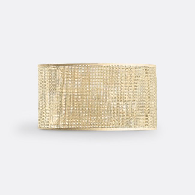 Suspension / Abat-jour en cannage Ø40 cm, Dolkie Couleur naturel <span itemprop=