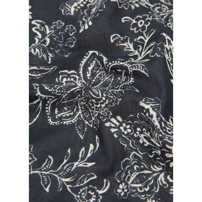 Foulard imprimé noir <span itemprop=