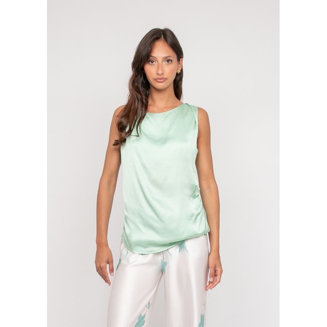Top Sans Manches Effet Satin Faressie - DONA LISA