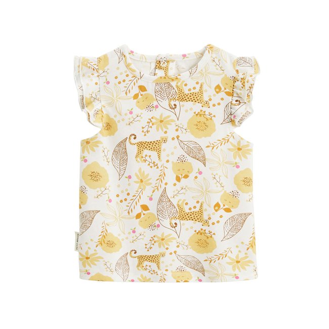 T-shirt enfant Ciao Milano jaune <span itemprop=