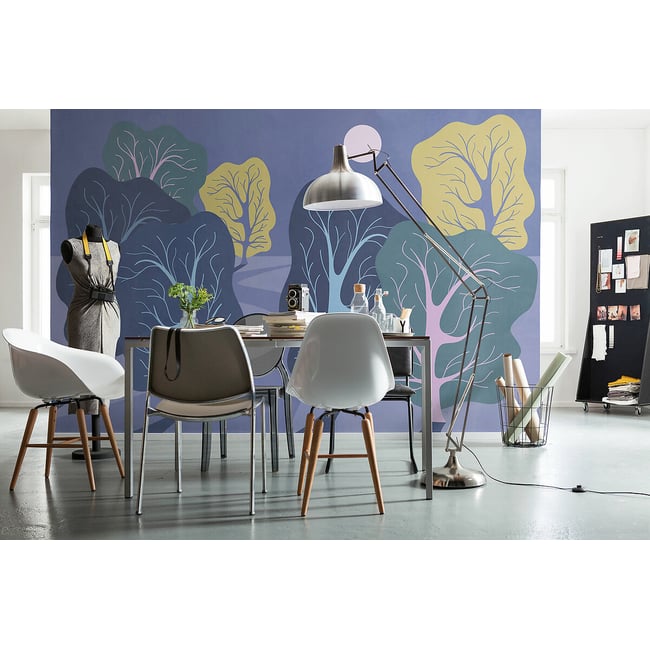 Papel de parede Purple Nights, INTERELIFE multicolor <span itemprop=