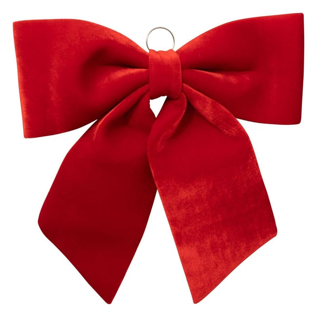 DK NOEUD XXL VELOURS 70X67CM Couleur rouge <span itemprop=