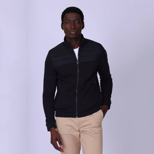 Cardigan bi-matières Gabino - MISE AU GREEN