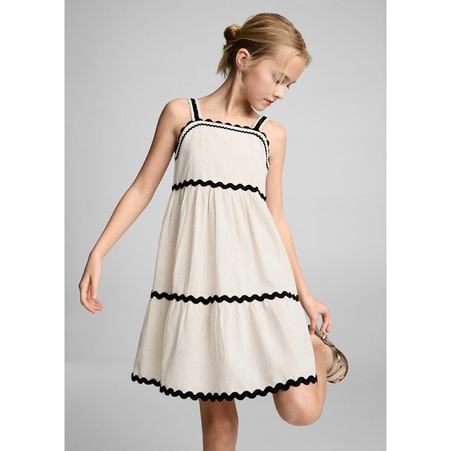 Robe lin ondulée gris clair/pastel <span itemprop=