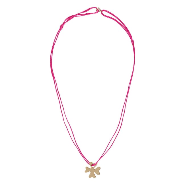 Collier trèfl doré <span itemprop=