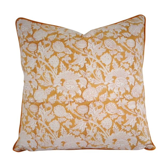 Housse de coussin Amara jaune, beige <span itemprop=