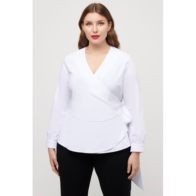 Chemisier VAN LAACK Blanc Coton Manches Longues - Taille 42, Modèle Effie, Occasion