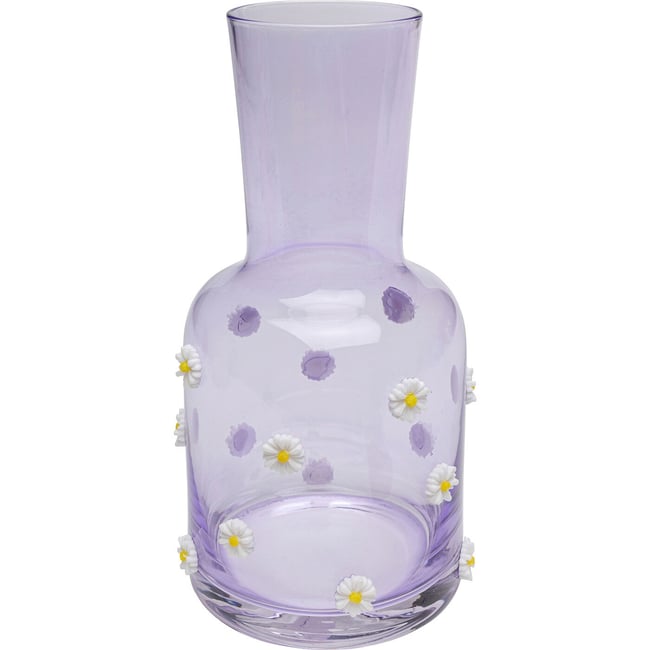 Carafe en verre, PARTY FLOWERS Couleur violet <span itemprop=