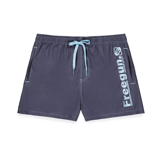 Maillot de Bain Short Microfibre bleu/gris <span itemprop=