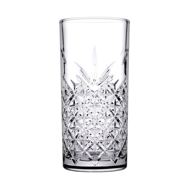 Boite de 4 chopes hautes Timeless 37 cl Couleur transparent / cristal <span itemprop=