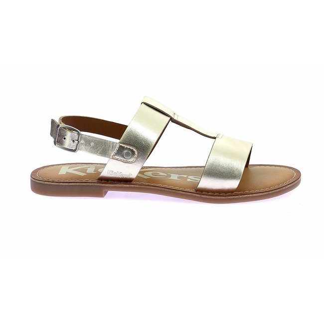 Ledersandalen Kick Dines goldfarben <span itemprop=