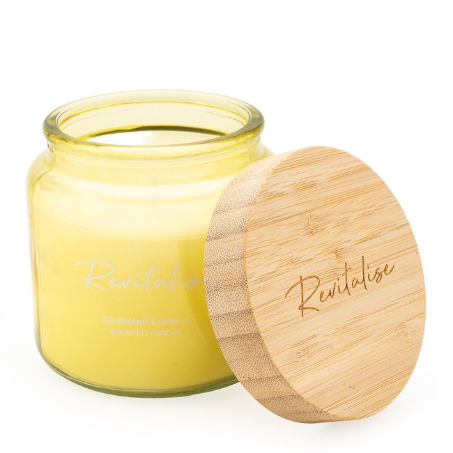 'Revitalise' Bamboo Lid Candle, yellow, SO'HOME