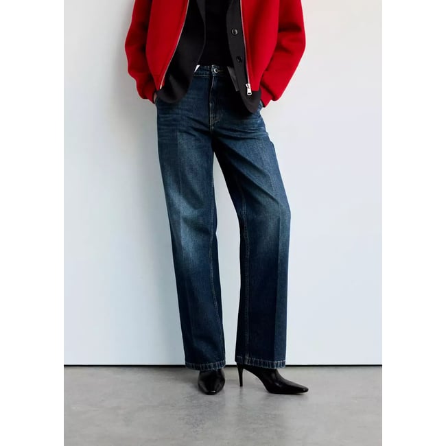 Jean droit regular waist bleu foncé <span itemprop=