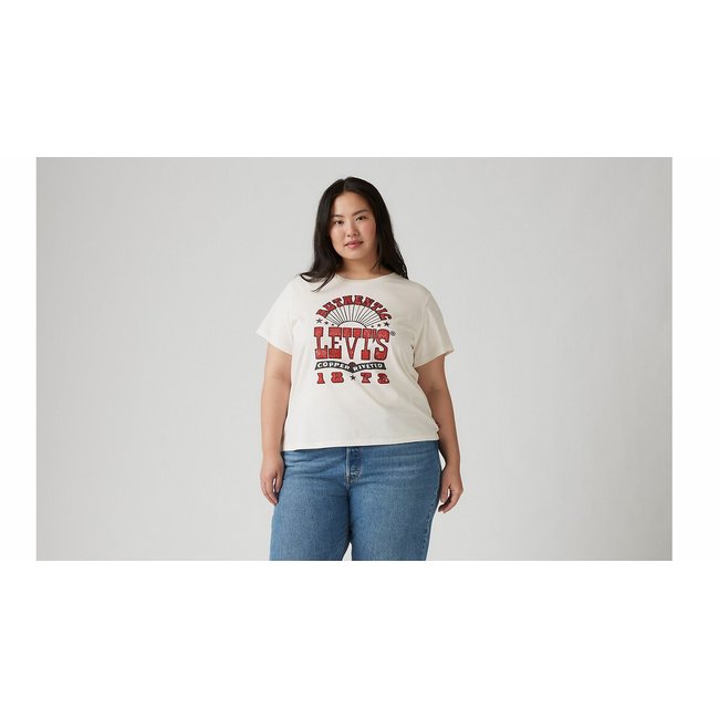 T-shirt manches courtes à motif blanc cassé <span itemprop=
