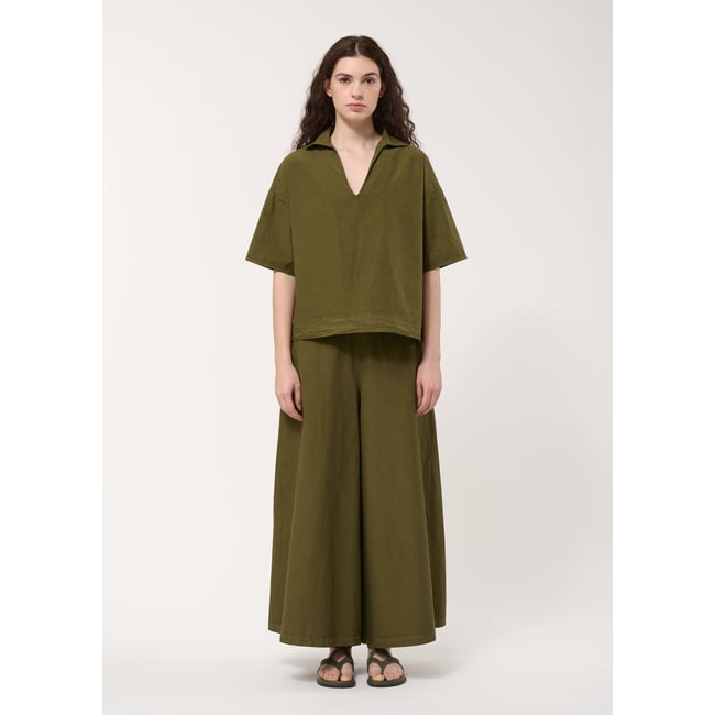 Top loose en coton militaire <span itemprop=