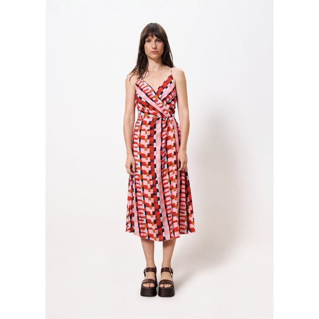 Robe  longue AELIG rouge <span itemprop=